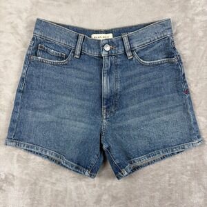 Warp + Weft Vivi Denim Short 2/26 High Rise Relaxed Distressed Blue Vacation